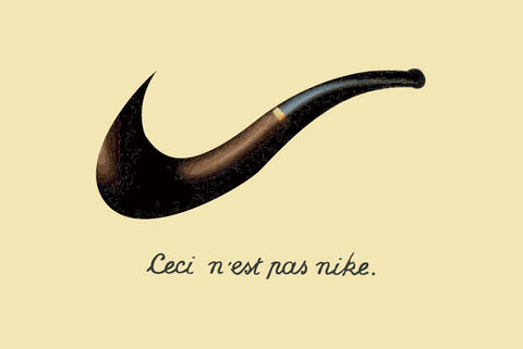 Carte postale "Ceci n'est pas nike", par Sébastien Simonow
