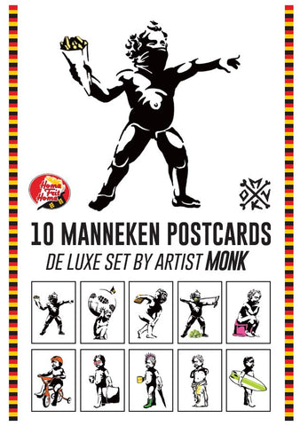 Cartes postales "Manneken Pis" by MONK - 10 De Luxe postcards set